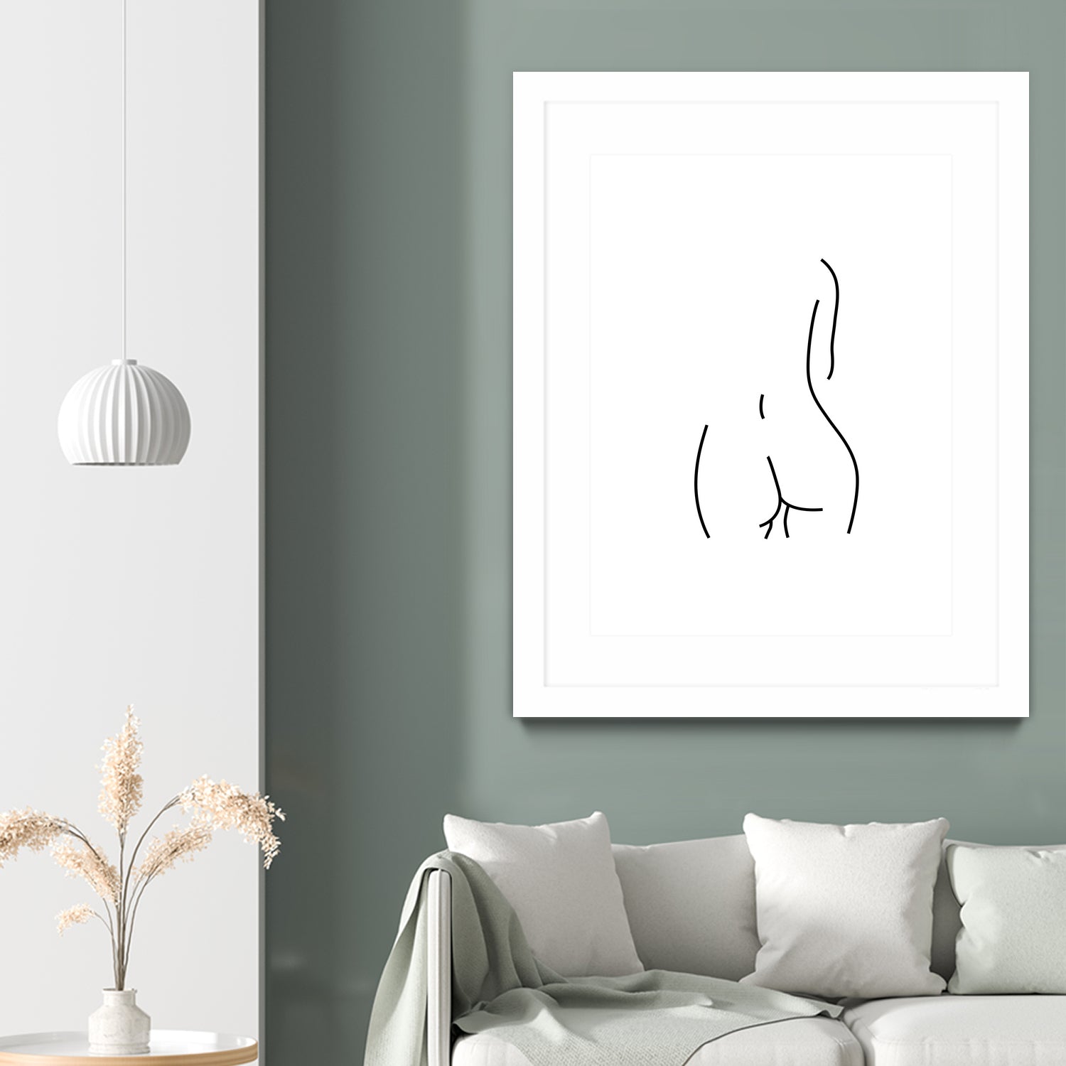 DERRIERE nude line art by Karli Florence on GIANT ART - white digital drawing