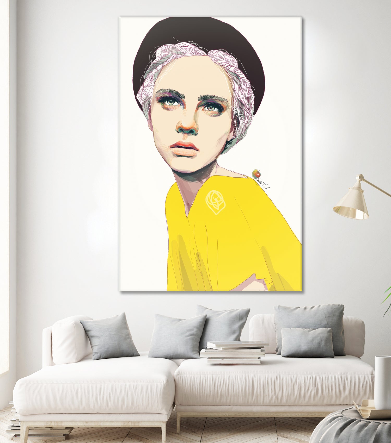 Nastya2 by Nadiia Cherkasova on GIANT ART - yellow digital drawing