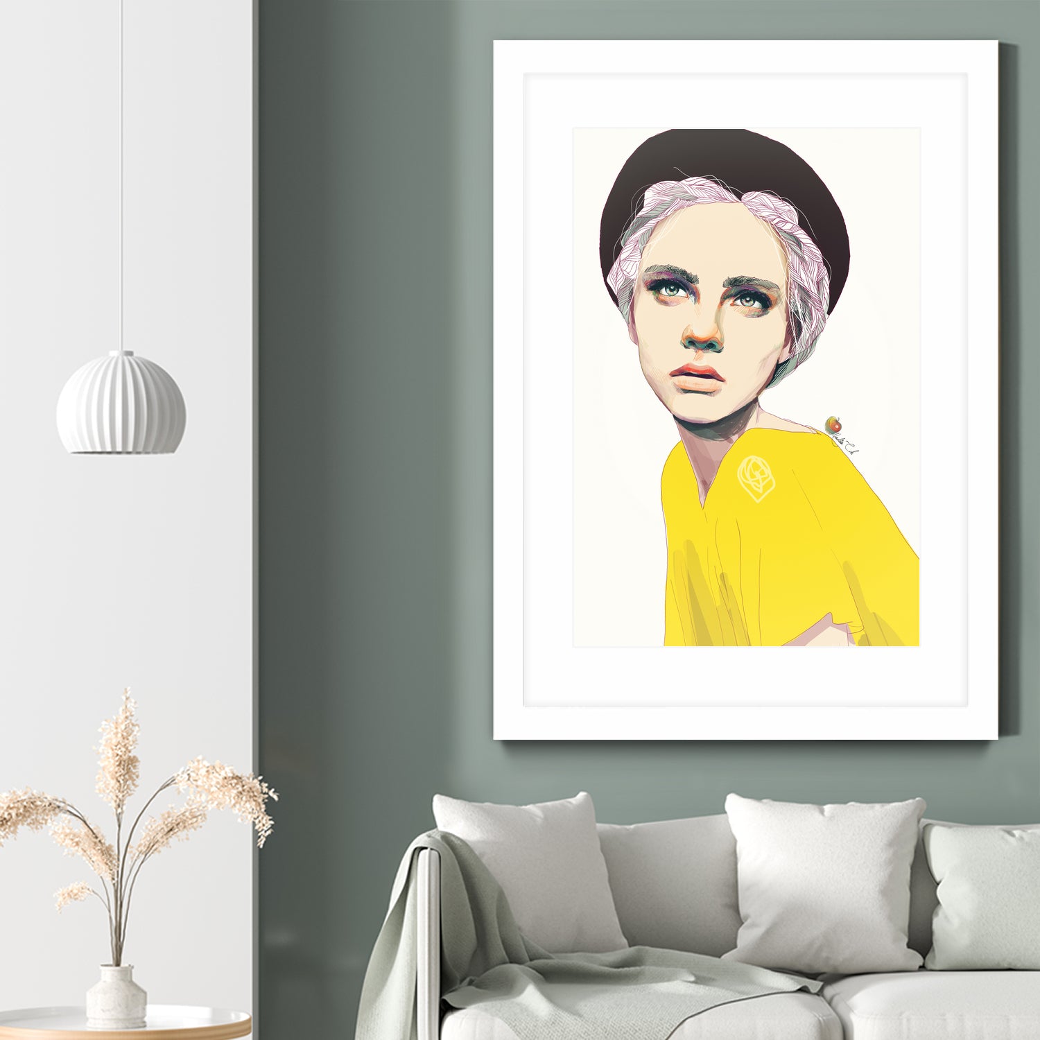 Nastya2 by Nadiia Cherkasova on GIANT ART - yellow digital drawing