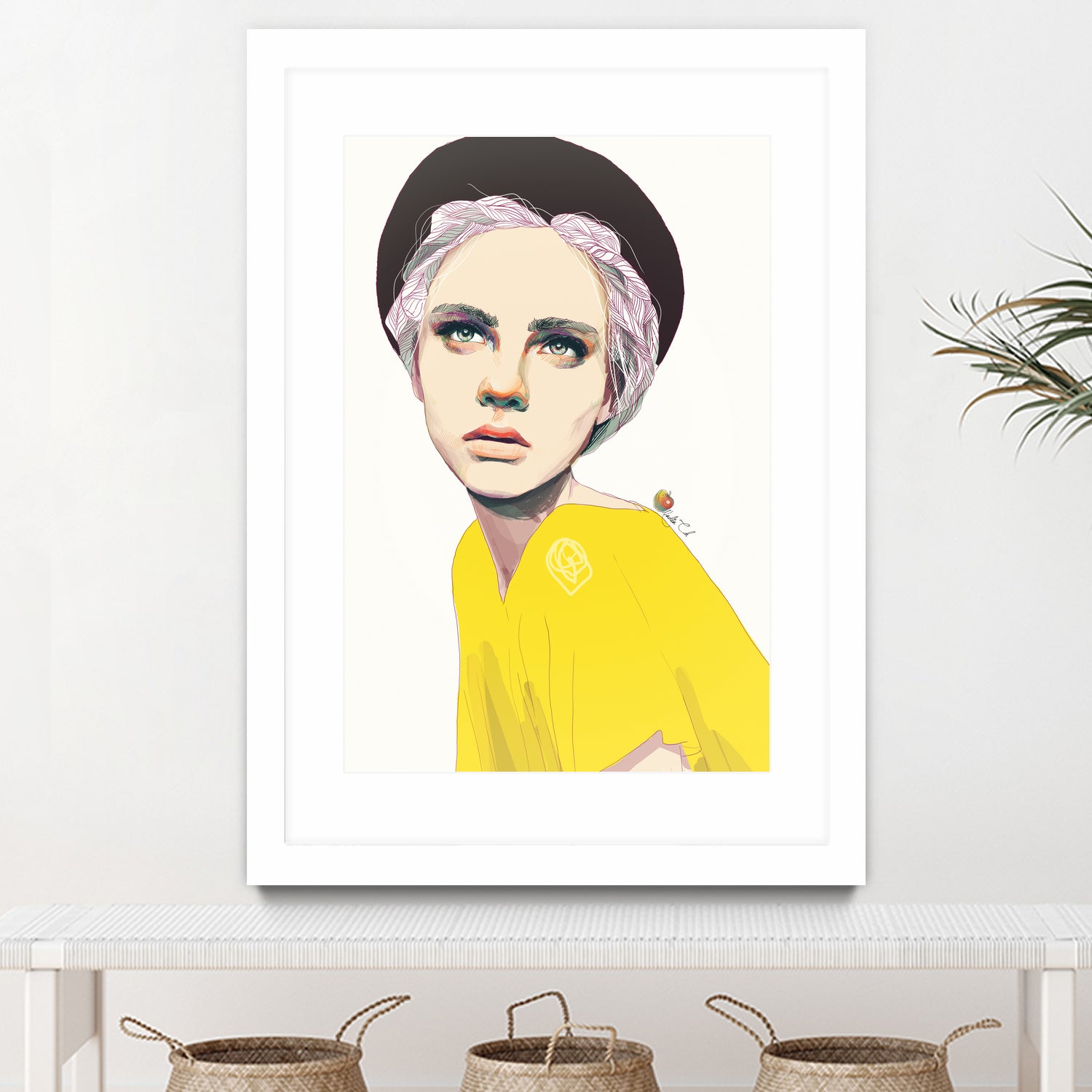 Nastya2 by Nadiia Cherkasova on GIANT ART - yellow digital drawing