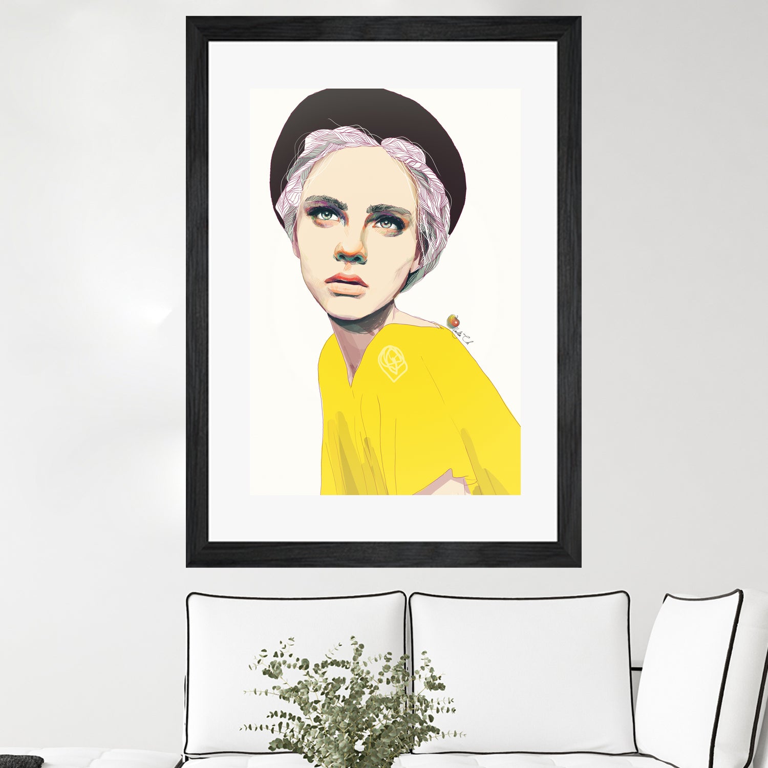 Nastya2 by Nadiia Cherkasova on GIANT ART - yellow digital drawing