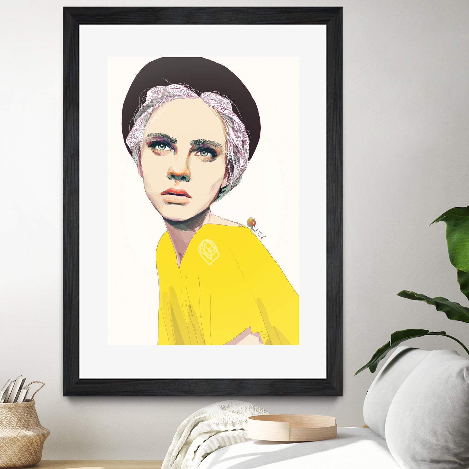 Nastya2 by Nadiia Cherkasova on GIANT ART - yellow digital drawing