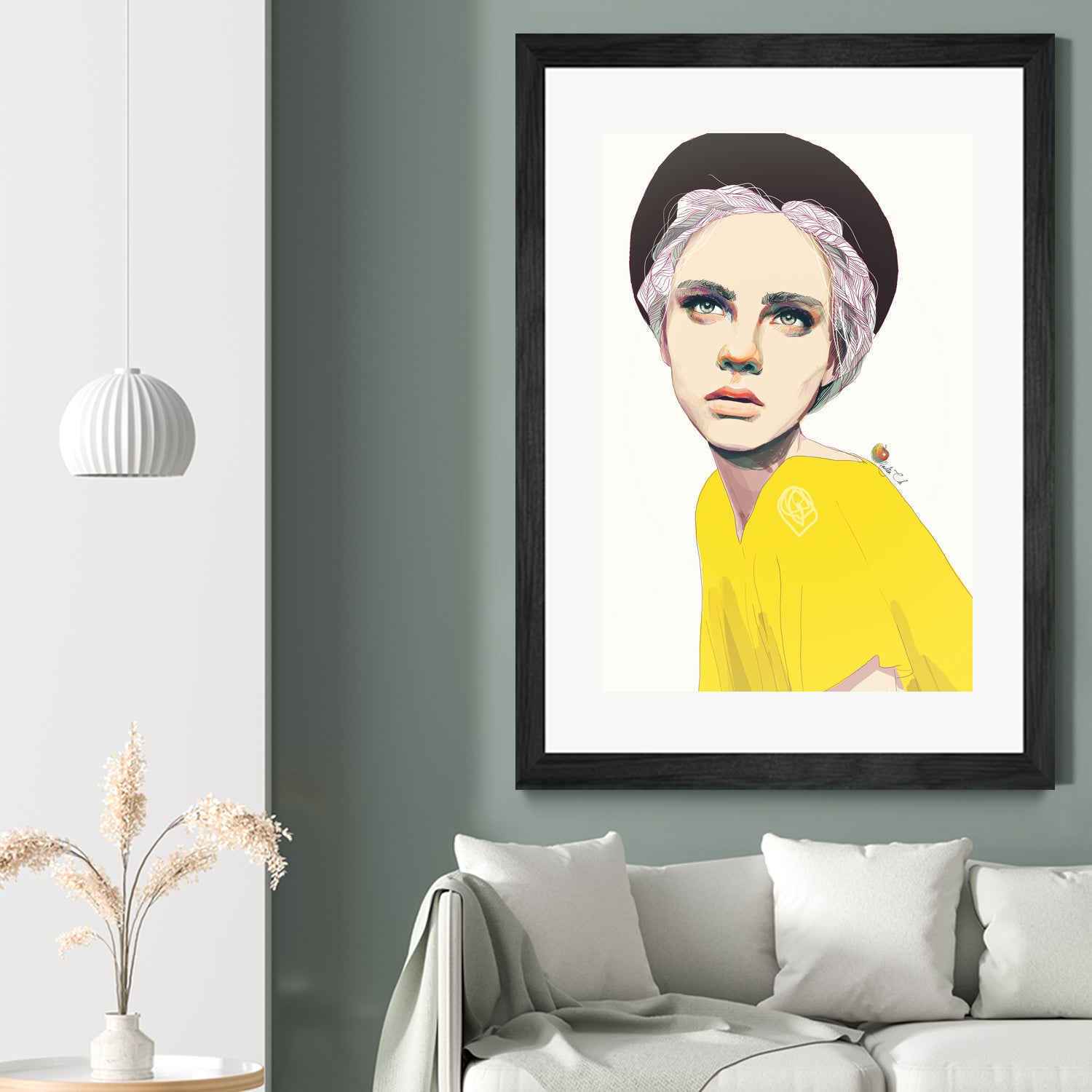 Nastya2 by Nadiia Cherkasova on GIANT ART - yellow digital drawing