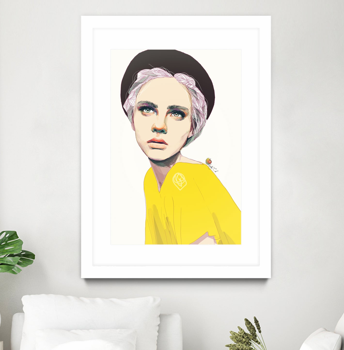 Nastya2 by Nadiia Cherkasova on GIANT ART - yellow digital drawing