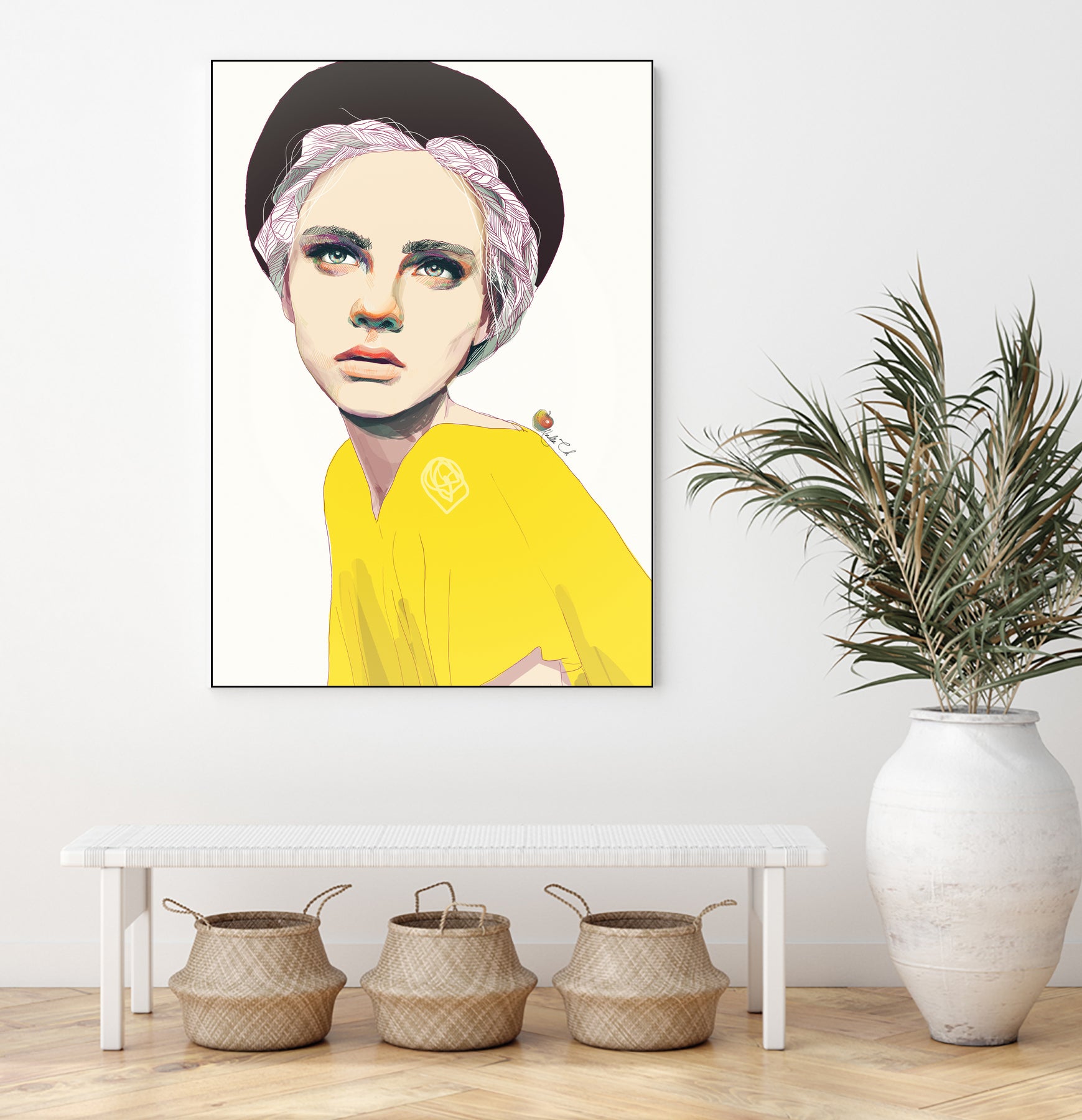 Nastya2 by Nadiia Cherkasova on GIANT ART - yellow digital drawing