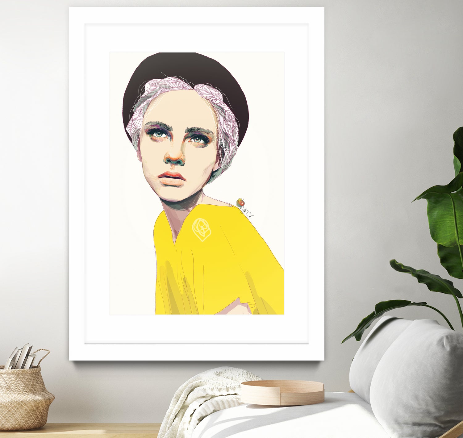 Nastya2 by Nadiia Cherkasova on GIANT ART - yellow digital drawing