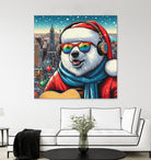 XMAS POLAR BEAR NYC 2 by OTIS PORRITT on GIANT ART - red digital painting