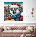 XMAS POLAR BEAR NYC 2 by OTIS PORRITT on GIANT ART - red digital painting