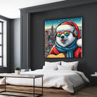 XMAS POLAR BEAR NYC 2 by OTIS PORRITT on GIANT ART - red digital painting