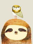 sloth and owl by Ashley Percival on GIANT ART - gray character design