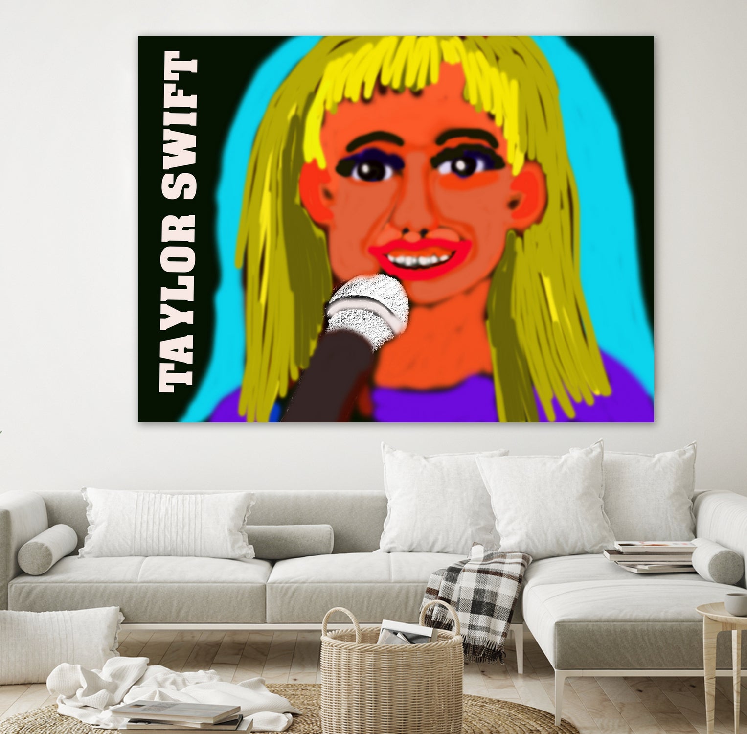 TaylorYellow.singing 2023 by Matthew McGuire on GIANT ART - blue digital painting