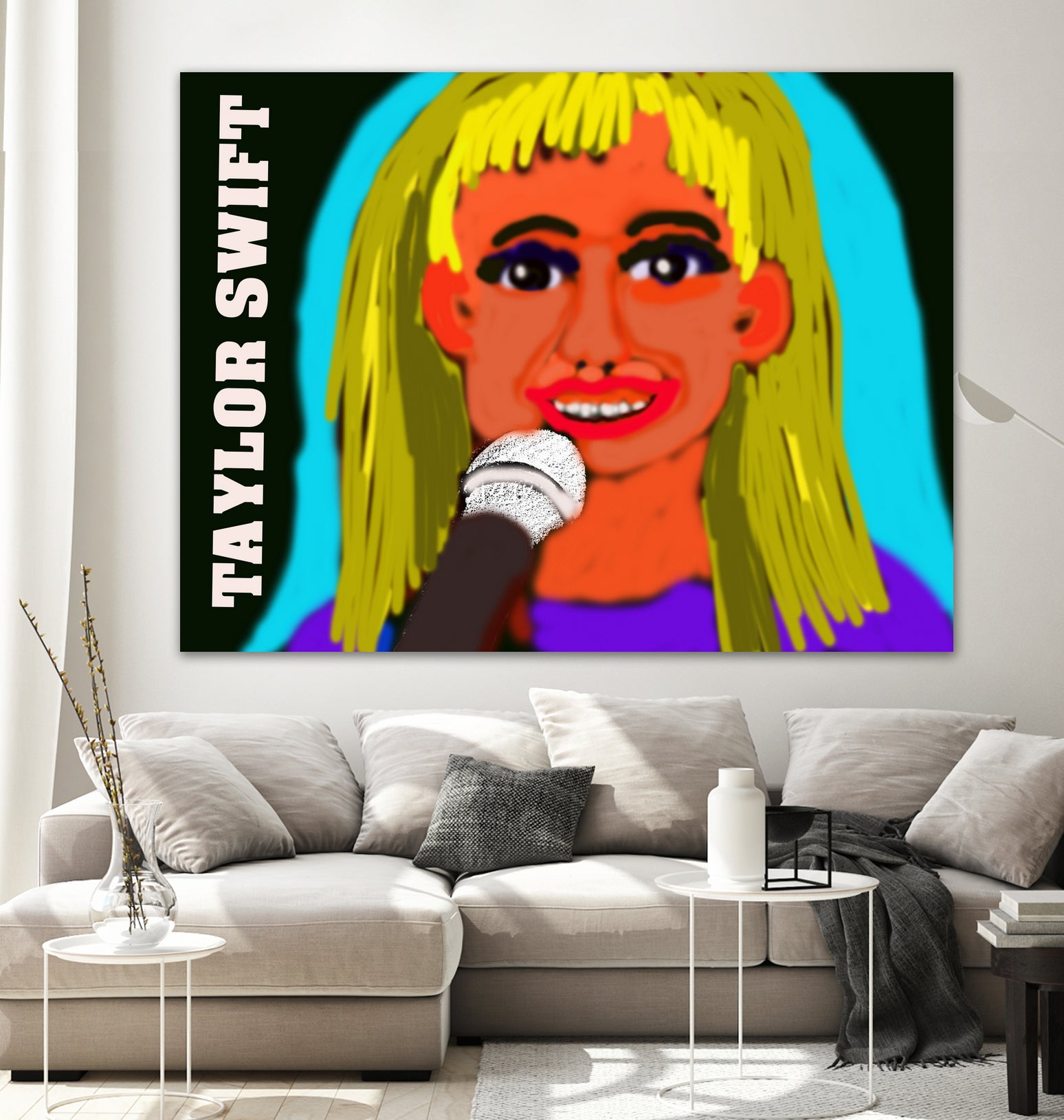 TaylorYellow.singing 2023 by Matthew McGuire on GIANT ART - blue digital painting