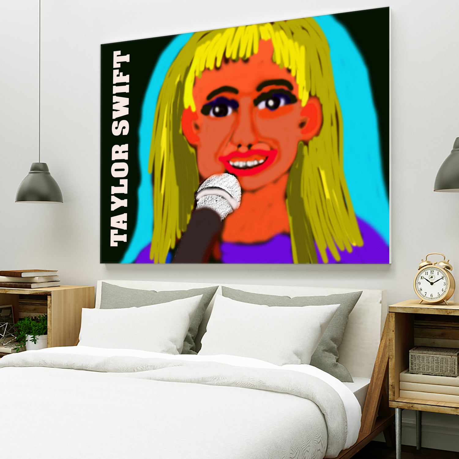 TaylorYellow.singing 2023 by Matthew McGuire on GIANT ART - blue digital painting