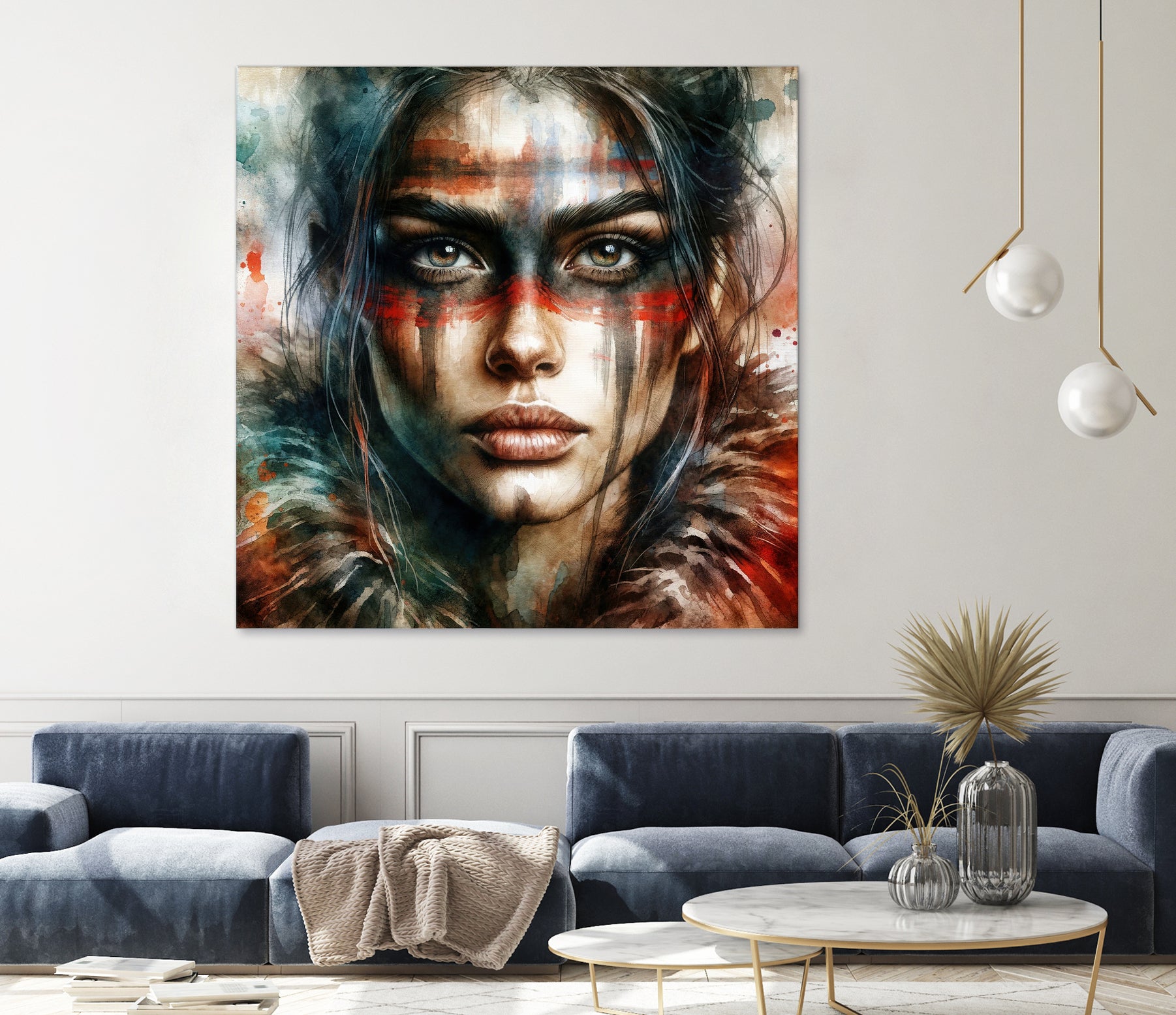 Watercolor Warrior Woman #2 by Isabel Cerdá Muñoz on GIANT ART - red digital painting