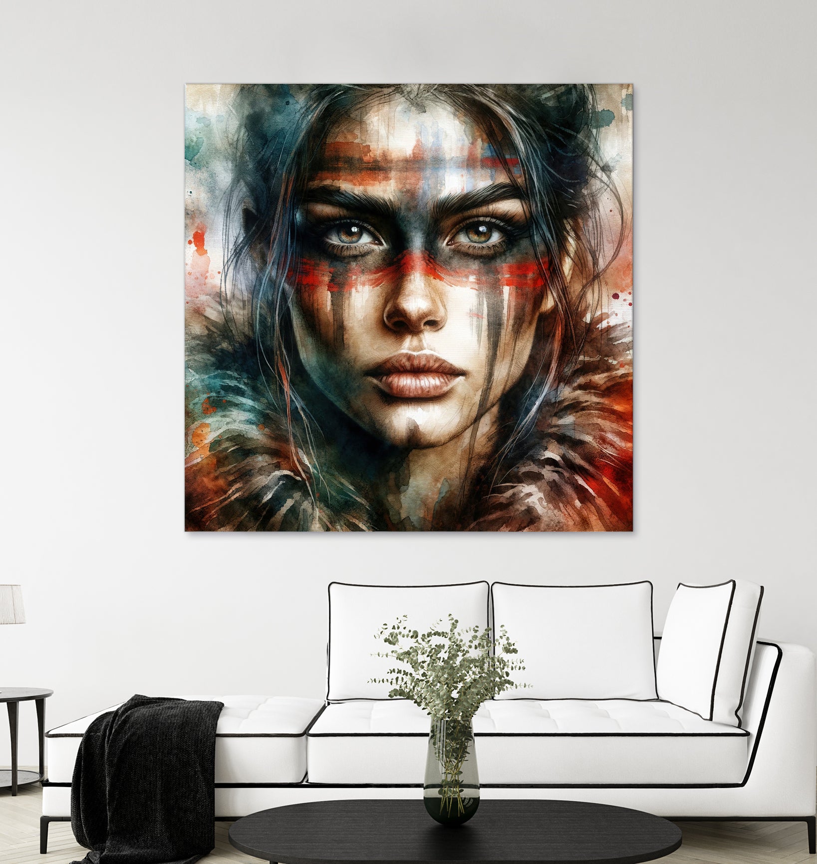 Watercolor Warrior Woman #2 by Isabel Cerdá Muñoz on GIANT ART - red digital painting