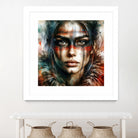 Watercolor Warrior Woman #2 by Isabel Cerdá Muñoz on GIANT ART - red digital painting