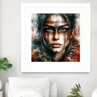 Watercolor Warrior Woman #2 by Isabel Cerdá Muñoz on GIANT ART - red digital painting