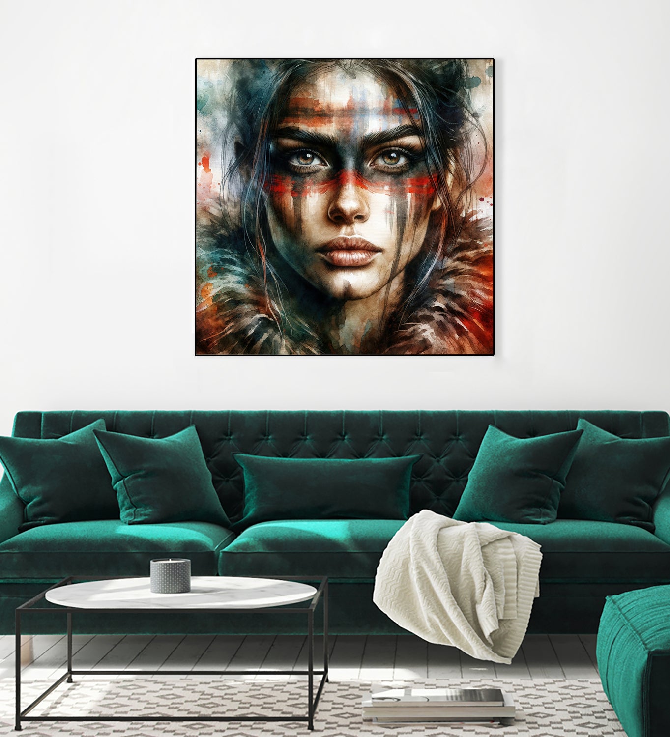 Watercolor Warrior Woman #2 by Isabel Cerdá Muñoz on GIANT ART - red digital painting