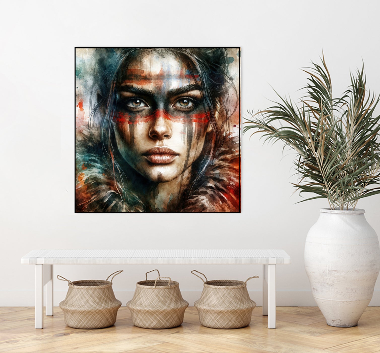 Watercolor Warrior Woman #2 by Isabel Cerdá Muñoz on GIANT ART - red digital painting