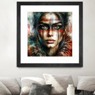 Watercolor Warrior Woman #2 by Isabel Cerdá Muñoz on GIANT ART - red digital painting