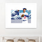 Ohtani Great Wave by Claudia Labarca on GIANT ART - blue digital painting