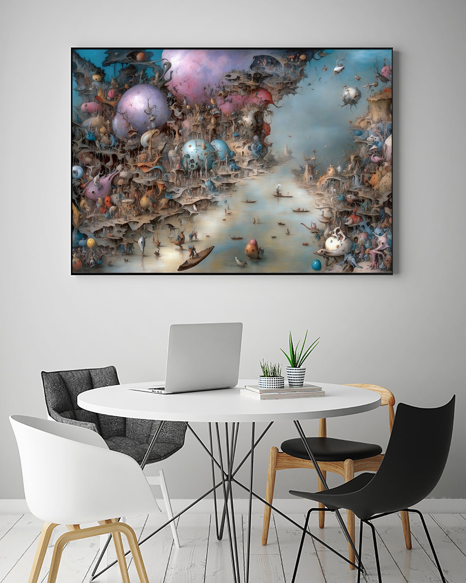 Fighting The Current Of The River Of Regret by Eric Ton on GIANT ART - white digital painting