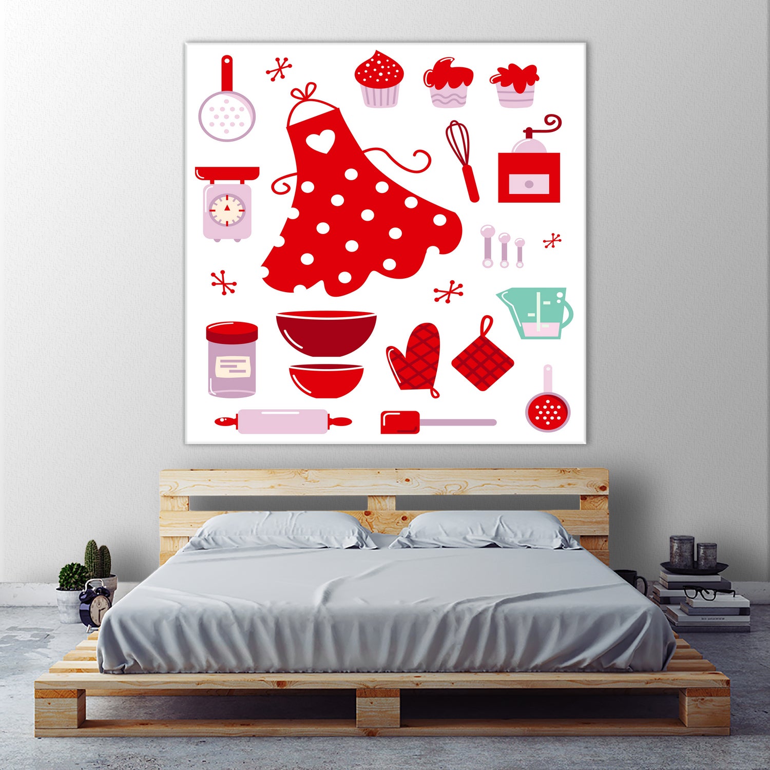 New folk original ICONOGRAPHY in Shop by Bee and Glow ART Illustrations on GIANT ART - red digital drawing