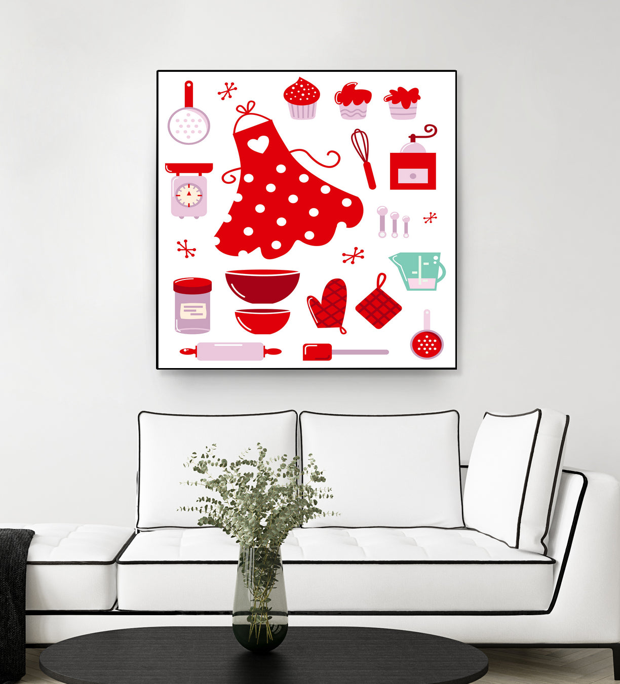 New folk original ICONOGRAPHY in Shop by Bee and Glow ART Illustrations on GIANT ART - red digital drawing