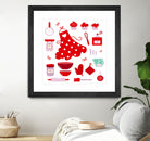 New folk original ICONOGRAPHY in Shop by Bee and Glow ART Illustrations on GIANT ART - red digital drawing