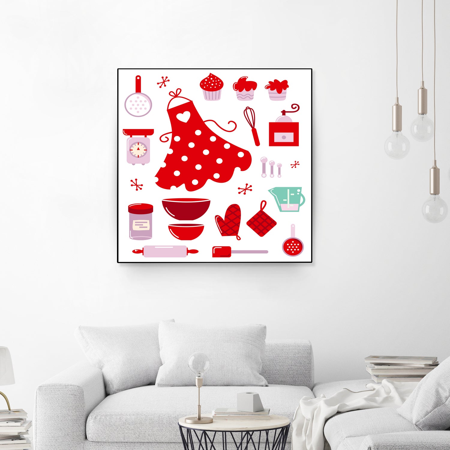 New folk original ICONOGRAPHY in Shop by Bee and Glow ART Illustrations on GIANT ART - red digital drawing