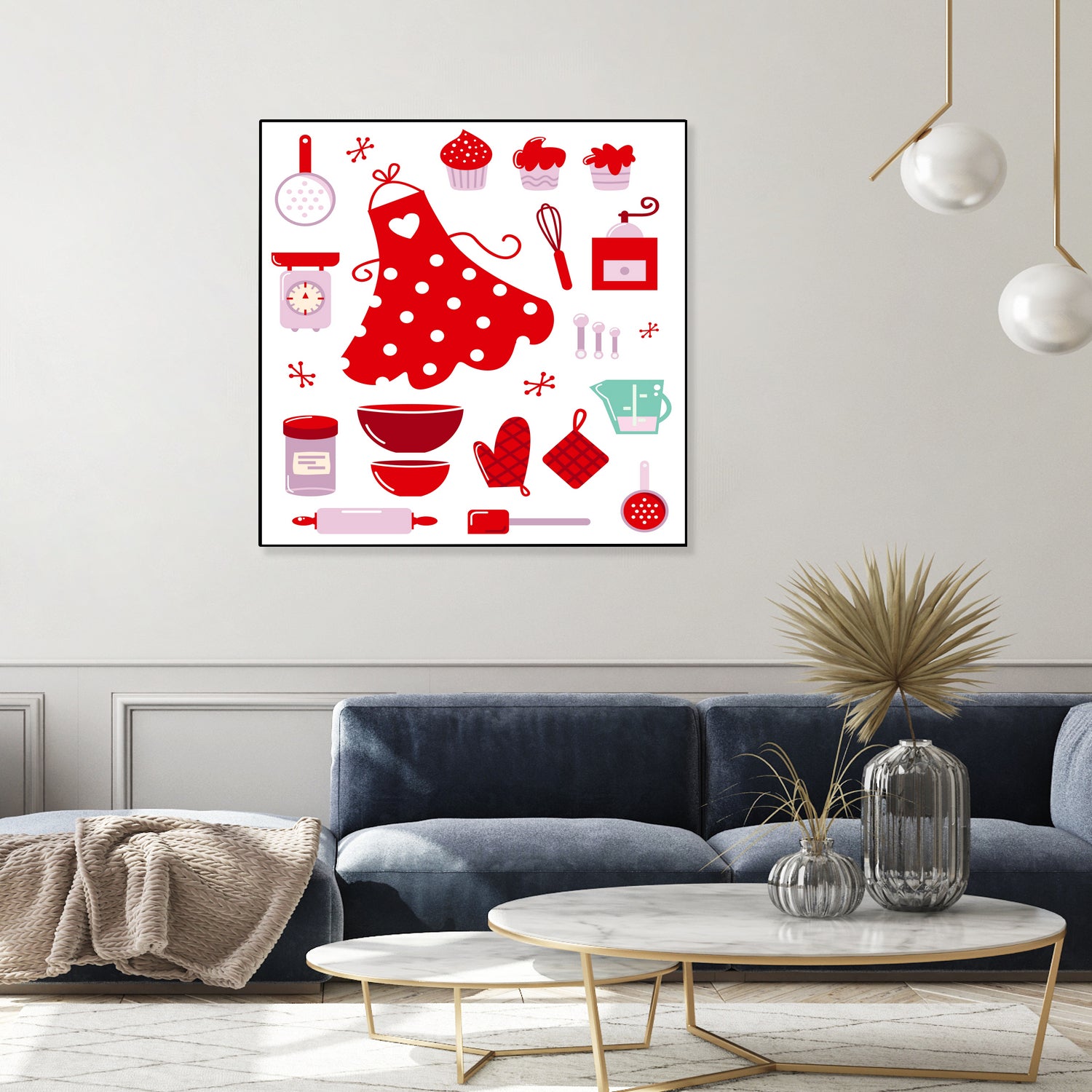 New folk original ICONOGRAPHY in Shop by Bee and Glow ART Illustrations on GIANT ART - red digital drawing