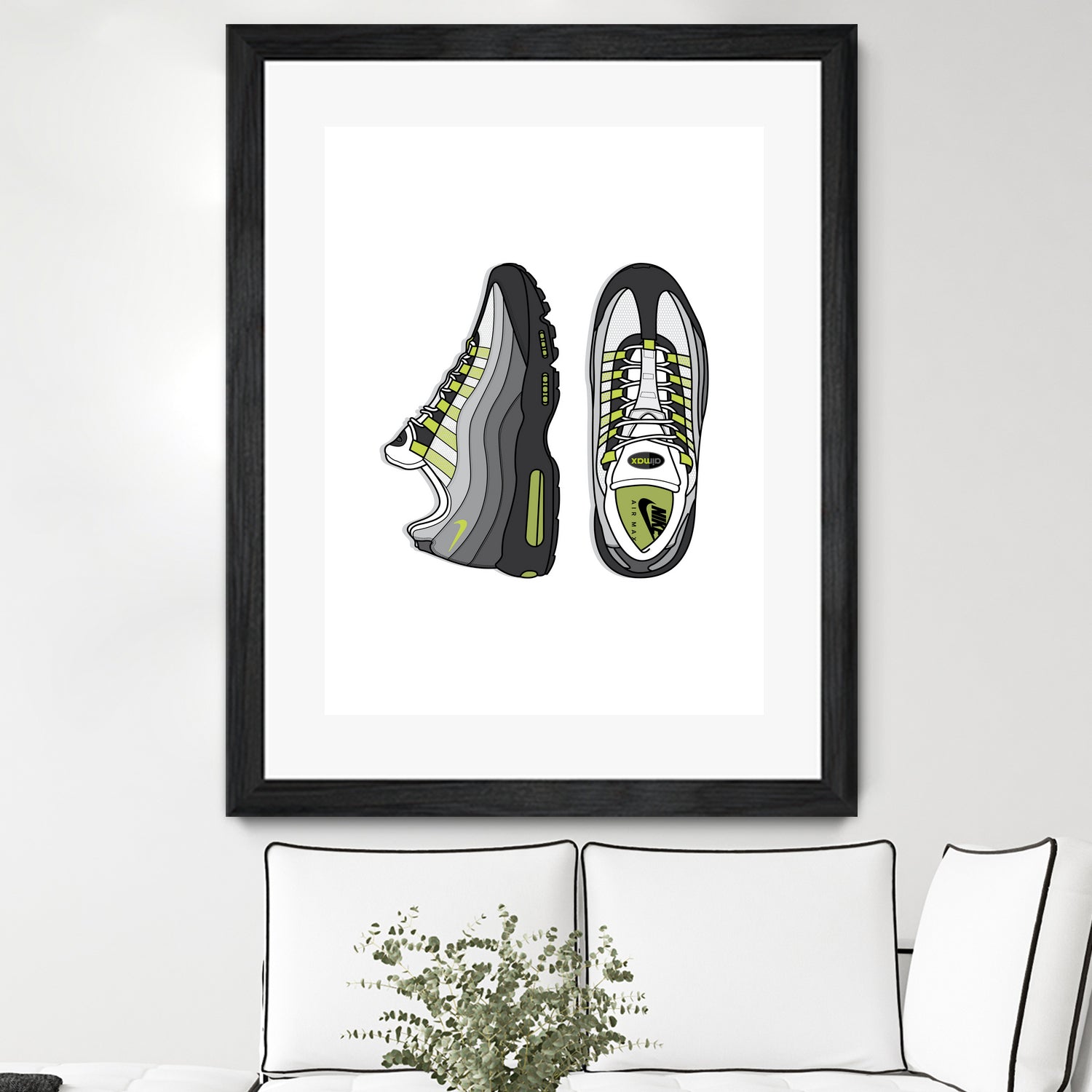 Nike AM95 by Herinson Alvarez on GIANT ART - white digital drawing