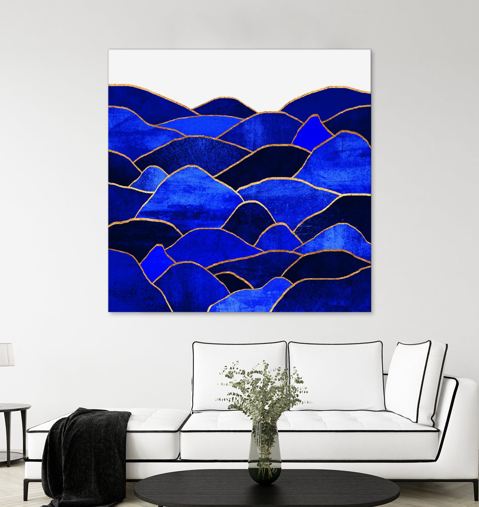 Blue Hills by Elisabeth Fredriksson on GIANT ART - blue mixed media