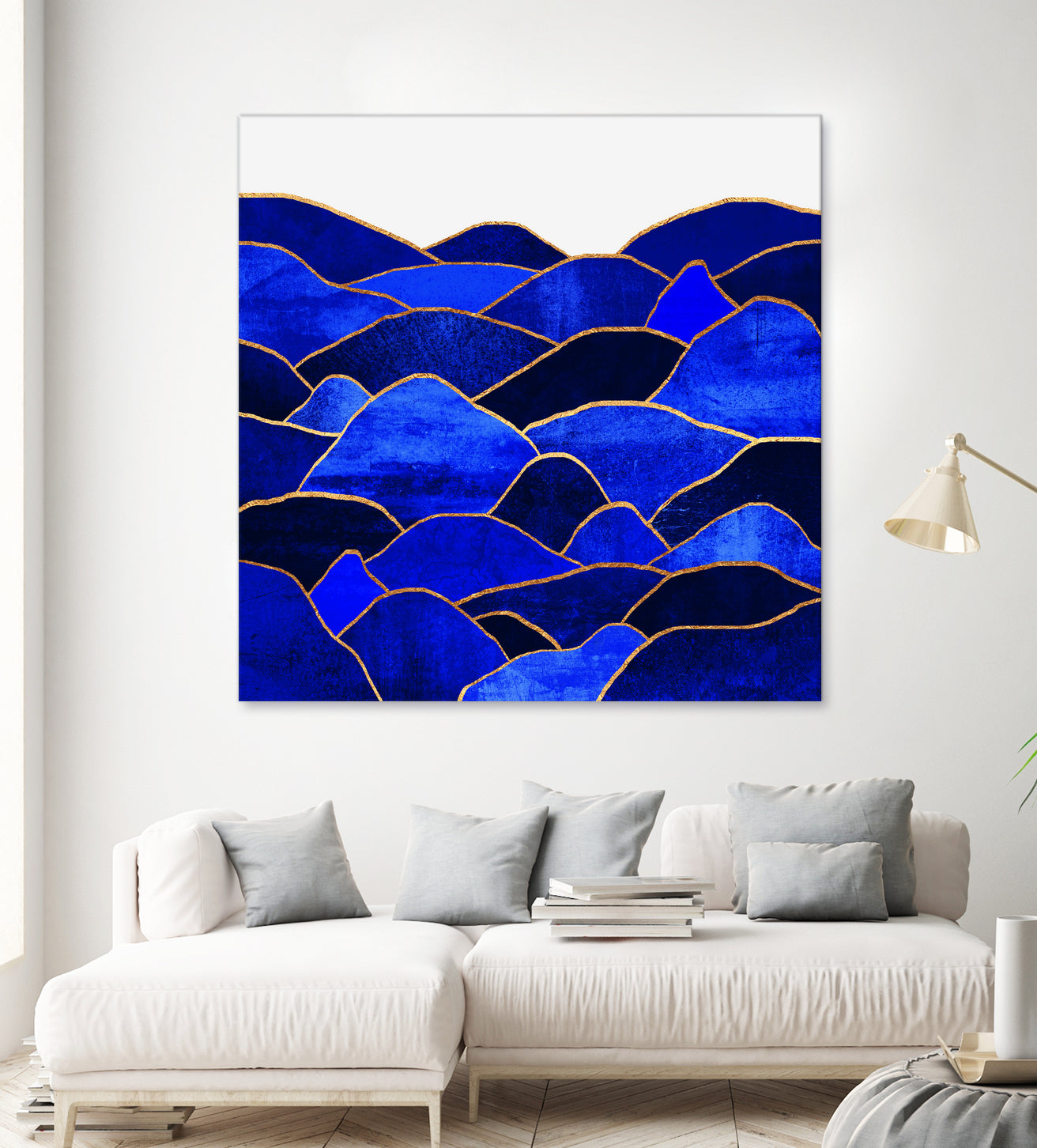 Blue Hills by Elisabeth Fredriksson on GIANT ART - blue mixed media