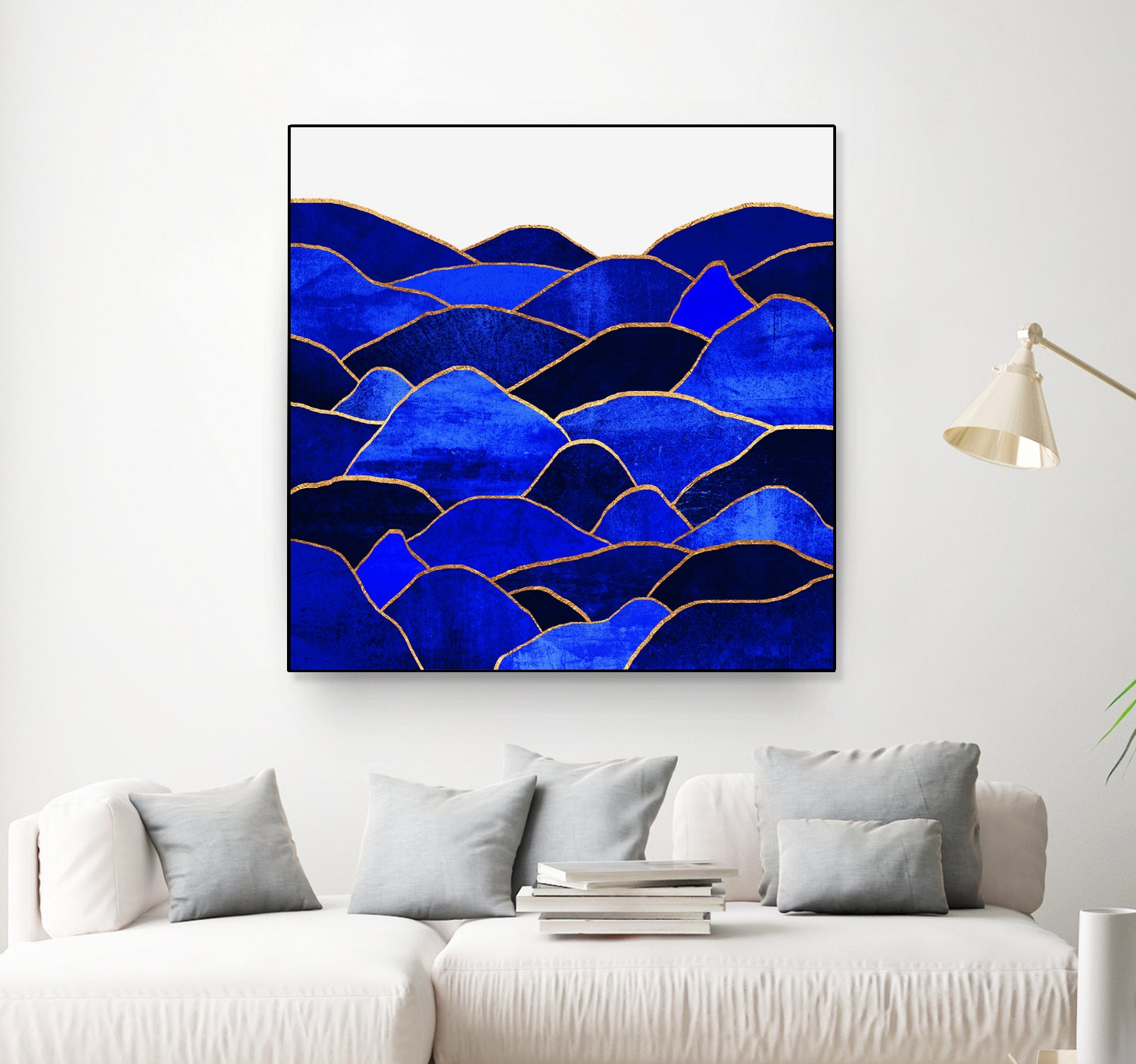 Blue Hills by Elisabeth Fredriksson on GIANT ART - blue mixed media