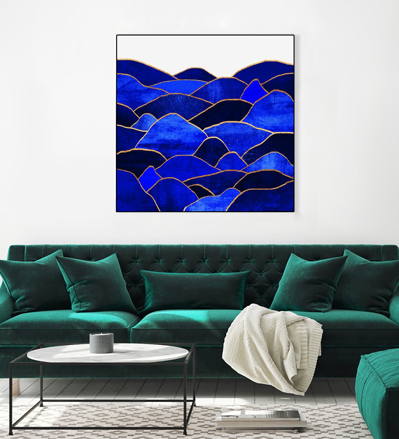 Blue Hills by Elisabeth Fredriksson on GIANT ART - blue mixed media