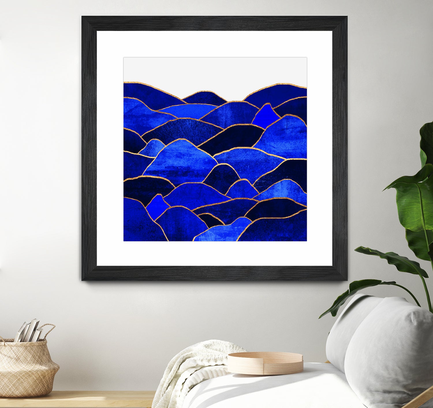 Blue Hills by Elisabeth Fredriksson on GIANT ART - blue mixed media