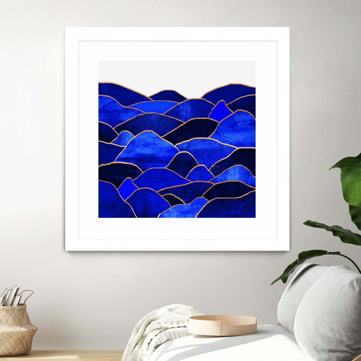 Blue Hills by Elisabeth Fredriksson on GIANT ART - blue mixed media