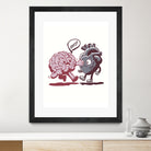 brain fighting with heart by edson ramos on GIANT ART - red digital drawing