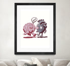 brain fighting with heart by edson ramos on GIANT ART - red digital drawing