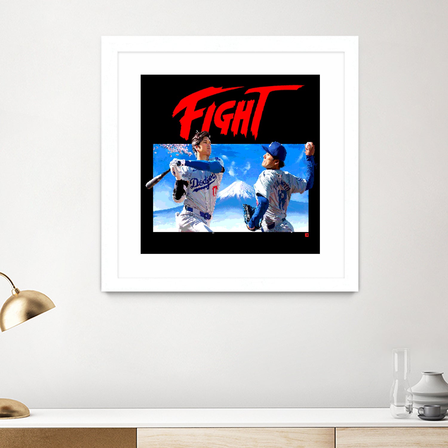 16-bit Fighters by Claudia Labarca on GIANT ART - blue digital painting