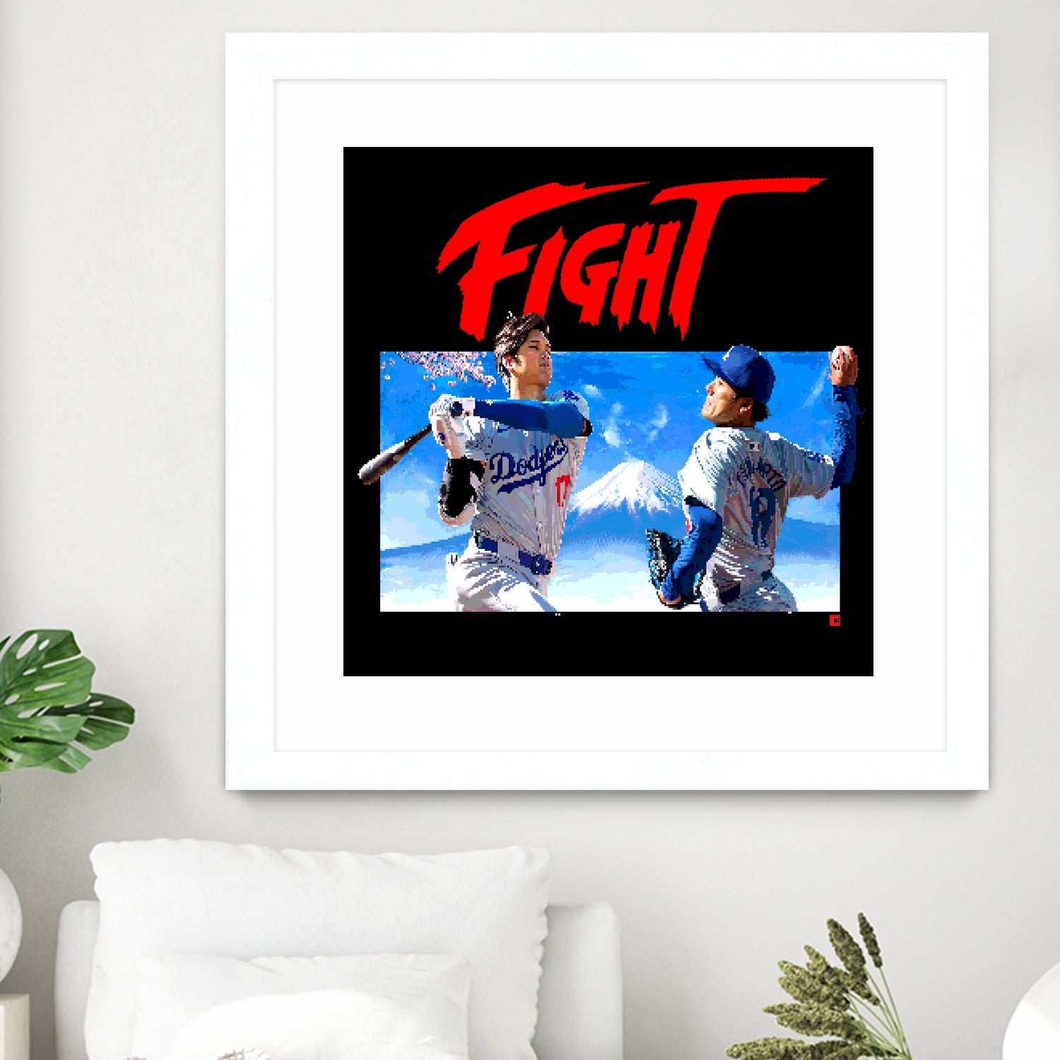 16-bit Fighters by Claudia Labarca on GIANT ART - blue digital painting