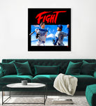 16-bit Fighters by Claudia Labarca on GIANT ART - blue digital painting