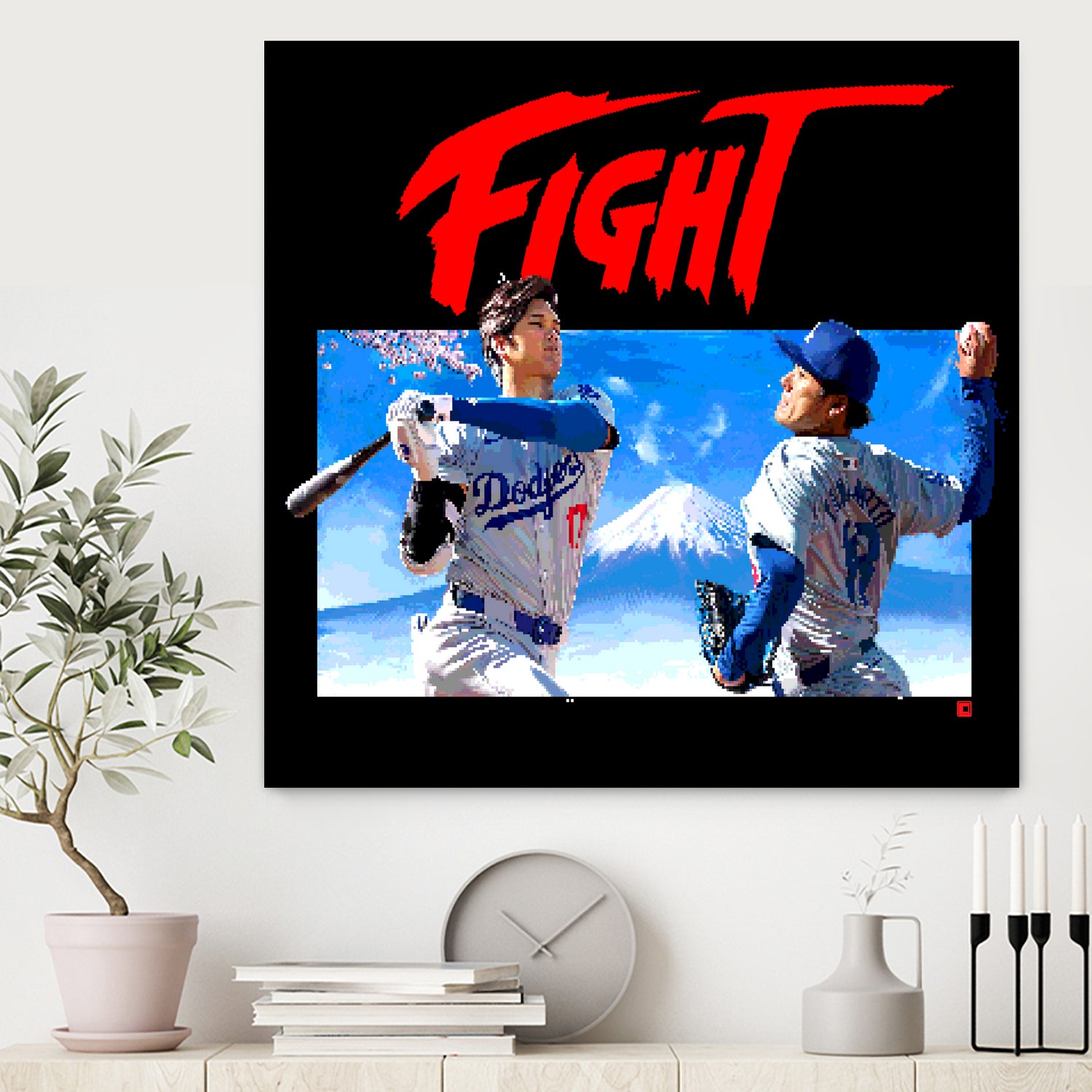 16-bit Fighters by Claudia Labarca on GIANT ART - blue digital painting