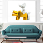 WHEN BALLOON DOG MEETS KEITH HARING DOG by Michael Benisty on GIANT ART - white digital drawing