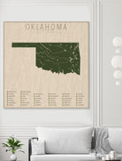 Oklahoma Parks by Finlay McNevin on GIANT ART - green typography