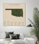 Oklahoma Parks by Finlay McNevin on GIANT ART - green typography