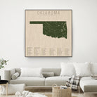 Oklahoma Parks by Finlay McNevin on GIANT ART - green typography