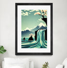 waterfall blossom dream by Sjoerd Piepenbrink on GIANT ART - blue vector illustration