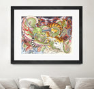 Tigers vs Dragons by Kota Nakatsubo on GIANT ART - green photo illustration